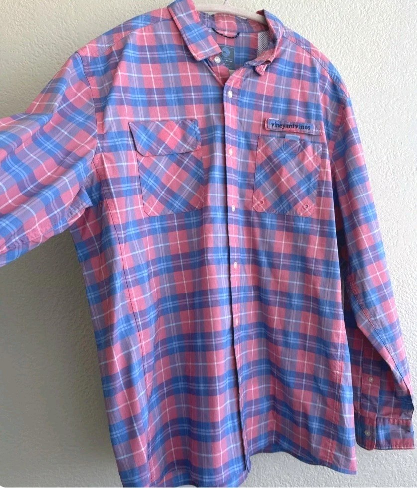Vineyard Vines Performance Harbor Button Shirt Me… - image 1