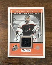 2003 Pacific Quest for the Cup Authentic Game-Worn Jerseys /925 Jeff Hackett #15