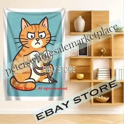 Funny Cat Wall Tapestry Home Decoration decor 39X59 in