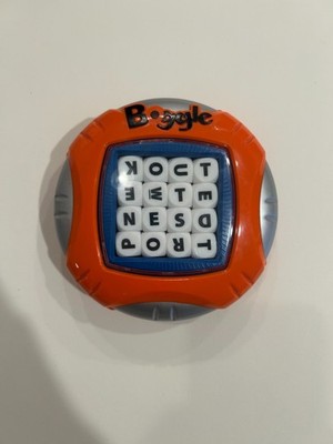 Hasbro Boggle Handheld Electronic Word Game Orange Gray Blue 2009