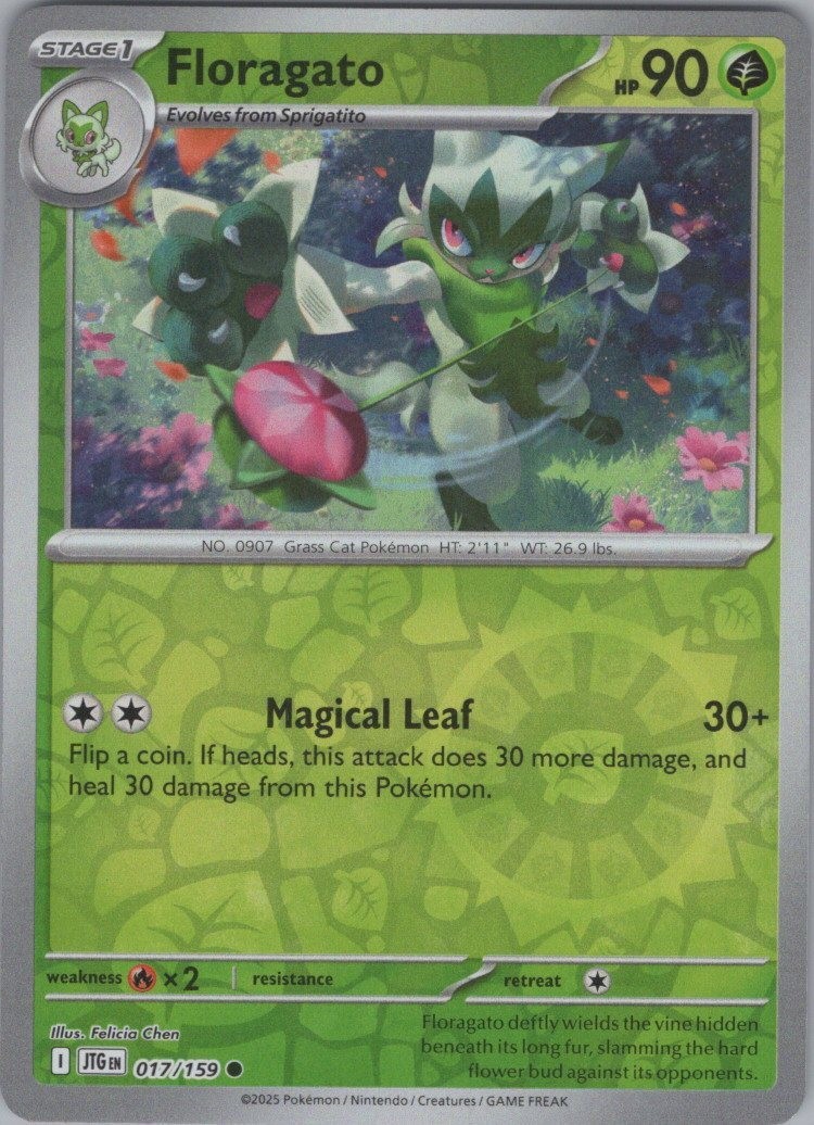 Floragato 017/159 NM Reverse Foil Common SV09: Journey Together