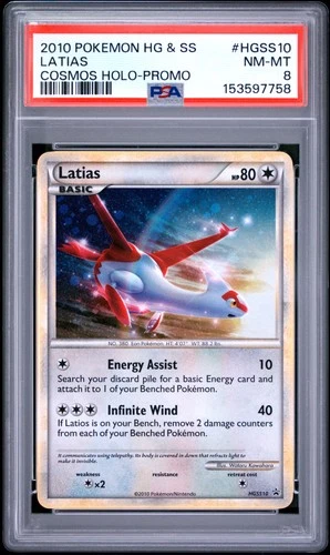 Pokemon Latias Heartgold & Soulsilver Promo HGSS10/123 Cosmos Holo PSA 8