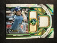 2023 Topps Tribute Robin Yount Tribute Triple Jersey Bat Relic Gold /99 Brewers