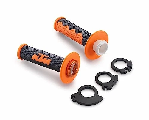 KTM PowerParts Lock-On Grips - Orange/Grey, Standard 78102924000 - Image 3 of 4