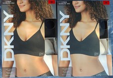 2 Boxes of DKNY 2-Pack Seamless Bra, Total 4 Bras, M, Black/Ivory, 1966456