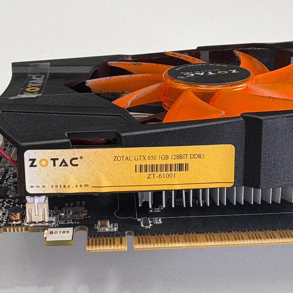 ZOTAC GeForce GTX 650 1GB DDR5 PCIe 3.0 128-Bit Low Profile UNTESTED - Image 2 of 4