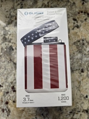 Olight Baton 3 Premium Edition Patriotic Stars and Stripes New in Box
