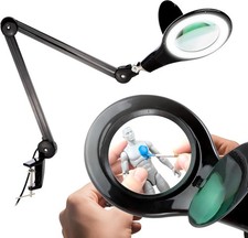 Brightech LightView Pro 2.25X Magnifying Desk Lamp Black LED Clamp R048