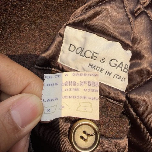 Vintage dolce and Gabbana wool quilted coat  image 8