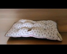 Dog  Cat Luxury Pet Bed W Pink, Lavender ,  Black Coquette Bows 19 x 30 viral