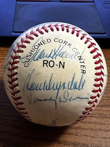 DODGERS LEGENDS SIGNED AUTOGRAPHED ONL BASEBALL!  DON DRYSDALE!  CARL FURILLO!