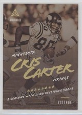 2018 Panini Luminance Vintage Performers Cris Carter #20 HOF 0b5