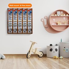 Hot Wheels Storage Case Natural Wood Display Holds 50 Carded Cars