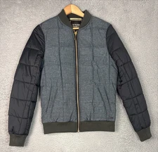 Scotch and Soda Men’s My Favoritve Quilted Puffer Jacket Grey Size Small