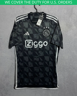 Ajax Amsterdam Jersey Third Football Shirt Black Adidas Mens Size