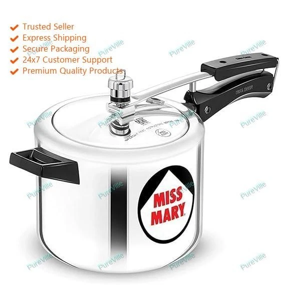 Hawkins Aluminium 4 Litre Miss Mary Pressure Cooker, Silver (Mm40)
Opens in a new window or tab