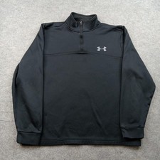 Under Armour Sweatshirt Men Medium Fleece Quarter Zip Loose Fit Pullover 1286334