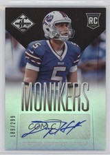 2013 Panini Limited Phenoms Monikers Silver 189/299 Dustin Hopkins #182 Auto by6