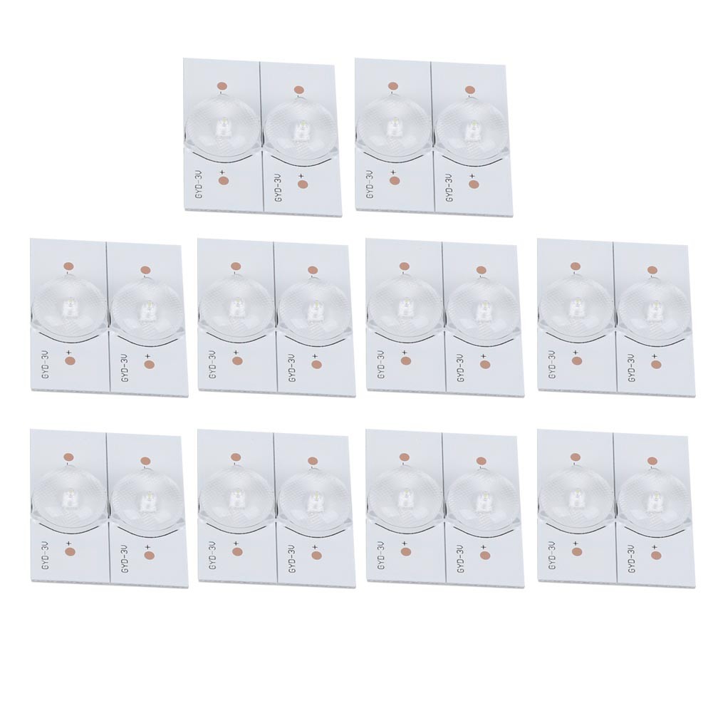3V SMD Lamp Beads W/ Fiberglass Board Concave Lens Fliter Strips For LED TV Repa
