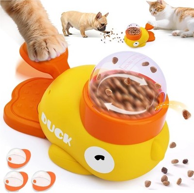 Fuzzibud Cat Treat Toy, Cat Treat Dispenser, Duck Treat Dispenser for Cats