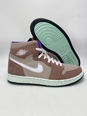 Size 10 - Air Jordan 1 Zoom Comfort High Fossil Stone for sale online | eBay