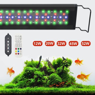 Vollspektrum Aquarium LED Beleuchtung mit Timer & 9 Licht Modus Fish Tank Light
