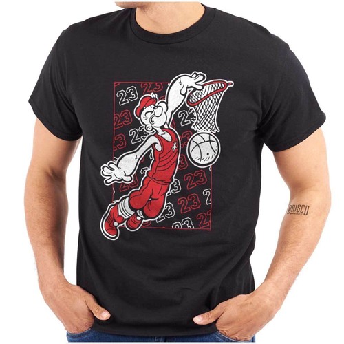 Popeye the Sailor Man Basketball Dunk Sports Mens Casual Crewneck T Shirts Tees - Picture 7 of 7