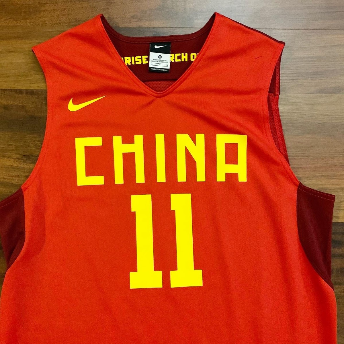Yi Jianlian China Olympic National Team Nike Jersey NBA Mens Sz