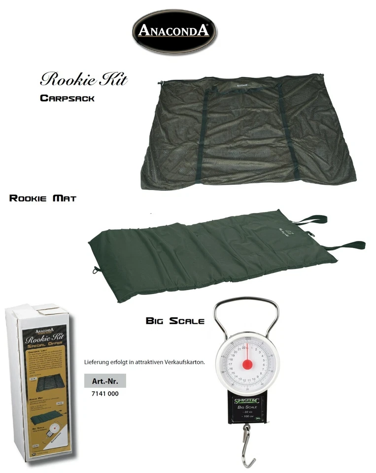 ANACONDA Rookie Kit Abhakmatte + Carpsack + Waage