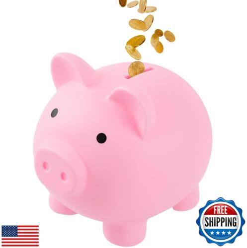 Rachan Large Piggy Bank for Boys and Girls,Unbreakable Plastic Pig Money Bank