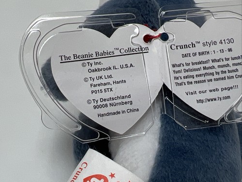 Errores de etiqueta Ty Beanie Baby Crunch the Shark #4130 - Imagen 12 de 17