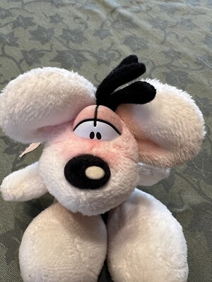Vtg Diddle Diddl Thomas Goletz White Mouse Plush Stuffed Toy
