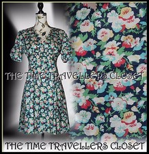 New Topshop Kate Moss Floral Pansy Tea Dress WW2 1940s Landgirl Vintage UK 10 38