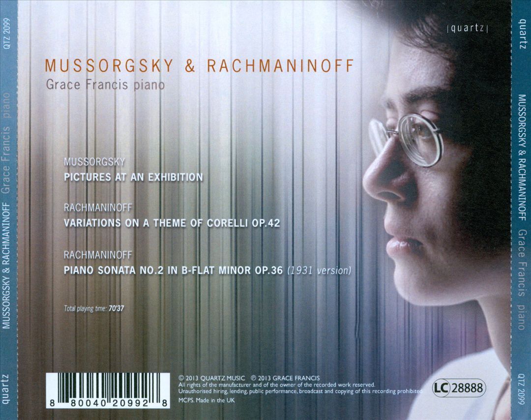 Grace Francis Plays Mussorgsky & Rachmaninov – New CD Release