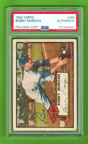 1952 Topps Bobby Morgan #355 High Number Auto PSA Authentic