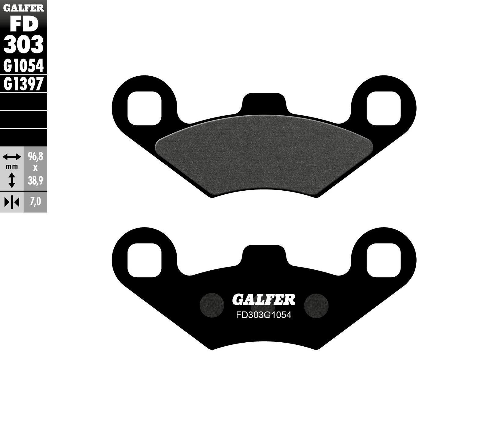 Plaquettes de frein KH159 Polaris de rechange pour étrier de quad tout-terrain