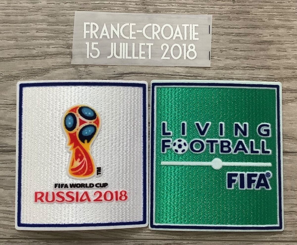 2018 World Cup Russia Final France vs Croatia Match Detail Iron On Patch  Set