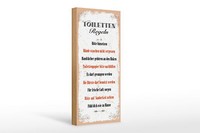 Holzschild Spruch Toiletten Regeln Darf Gesungen 10X27 Cm Schild