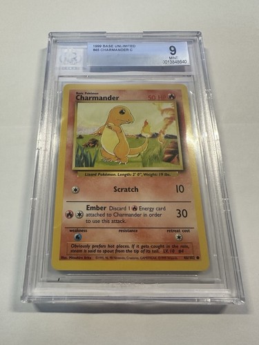 Charmander graded BGS 9 for sale on eBay