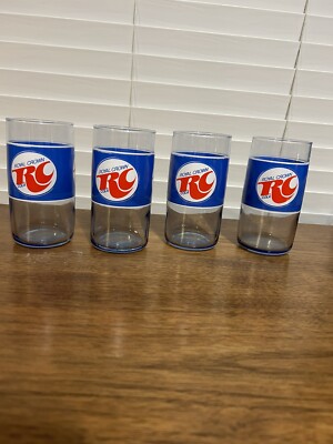 Rare RC cola vintage set of 4 drink glasses
