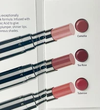 CHANTECAILLE Lip Chic Lip Color 3 shads Sample card 3g each NEW!!