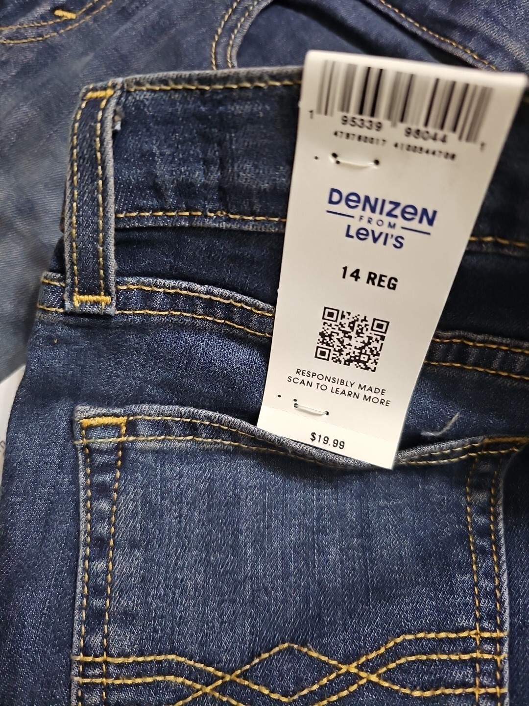 *NWT* Boys Size 14 Reg Denizen From Levi's Jeans Skinny 14R (2 Pair