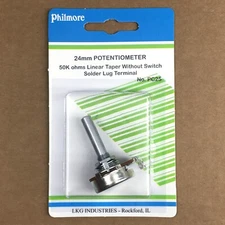 NEW Philmore PC25 Linear Taper 50K Ohm 24mm Potentiometer Without Switch