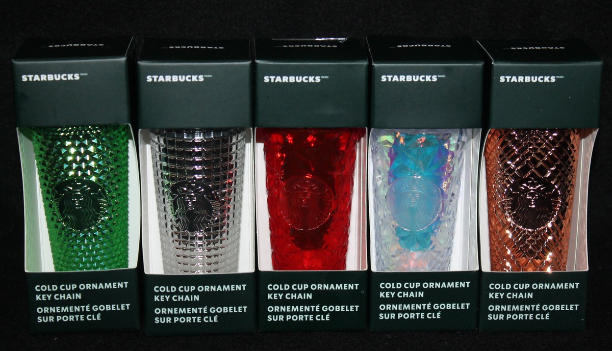 STARBUCKS Holiday 2023 COLD CUP Tumbler ORNAMENT Key CHAIN Red