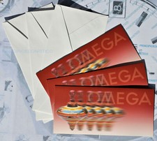 Ensemble De 3 Rares Cartes de Voeux OMEGA D'Époque Neuf Original Avec Sachet