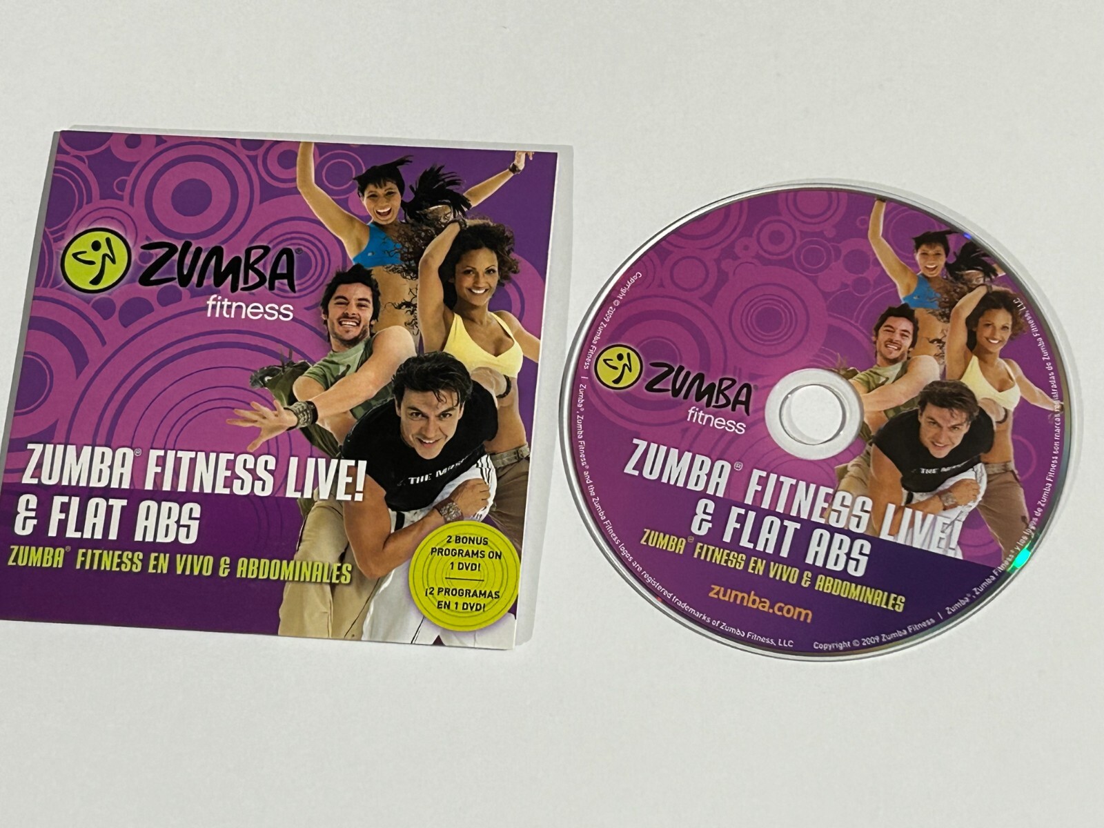 Zumba Fitness Live & Flat Abs DVD Dance Exercise Fitness English