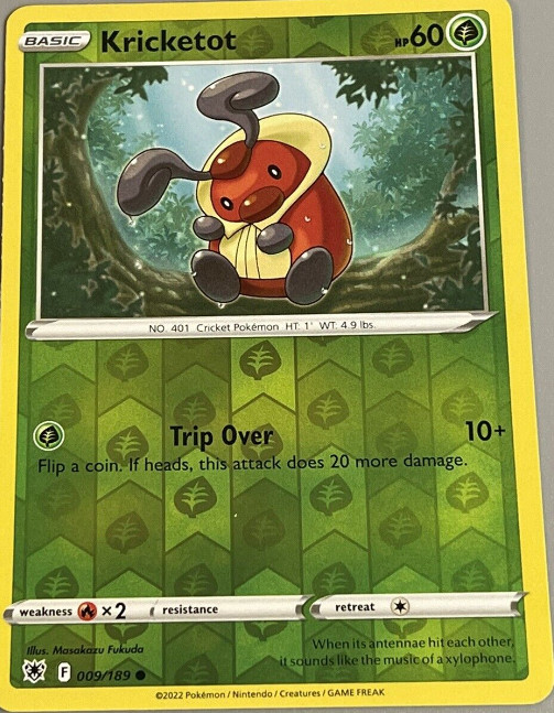 Kricketot - 009/189 Rev Holo - Pokemon SWSH10 Astral Radiance M/NM - New
