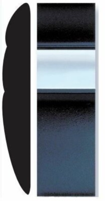 Cowles 3 3/8'' x 20' Black and Chrome Body Side Molding fits Chevy S-10