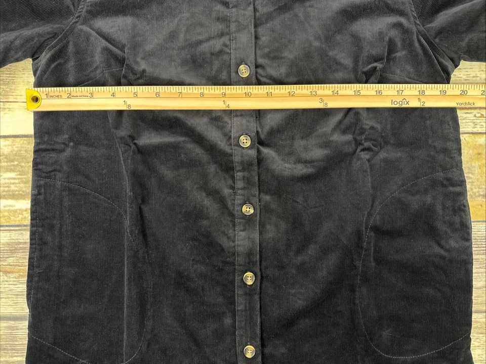 Denim & Co Chaqueta de Pana Elástica con Bolsillos Talla XS Negra NUEVA Foto 3 de 4