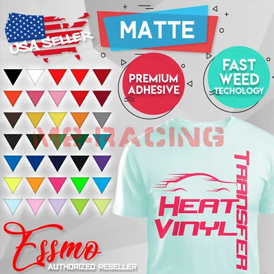 EZAUTOWRAP Matte Heat Transfer Vinyl HTV Sheets T-Shirt 20" Wide Roll Iron On / Heat Press